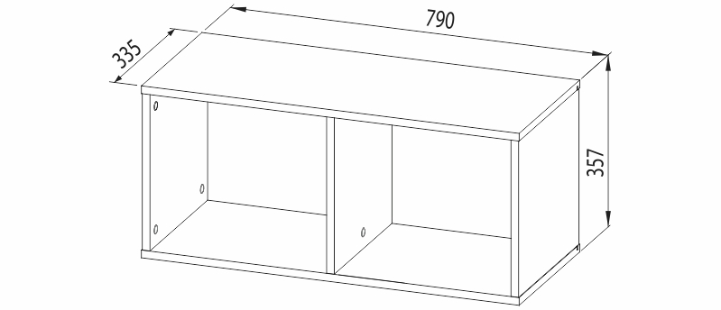 Nástěnná police - OPTIMAL 28 rozměry